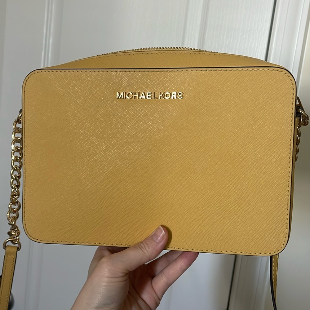 MK yellow crossbody